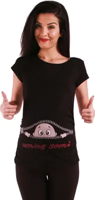 Produktbild von M.M.C. Umstandsshirt Coming Soon mit Motiv, M, Schwarz