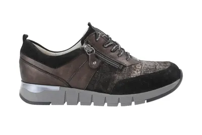 Produktbild von Waldläufer Petra Damen sportlicher Schnürer in Schwarz, Größe 8