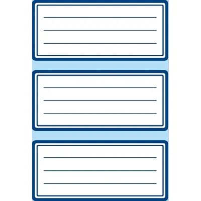 Produktbild von Buchetiketten 76x35mm HS blauer Rand VE=6 Blatt