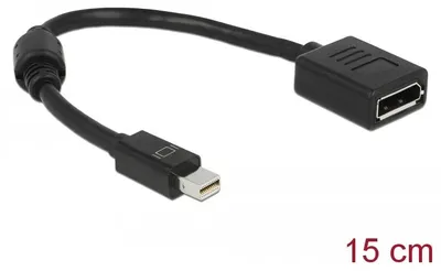 Obrázek produktu pro DeLOCK 65554, 0,21 m, Mini DisplayPort, DisplayPort, Samec, Samice, 2560 x 1600 px