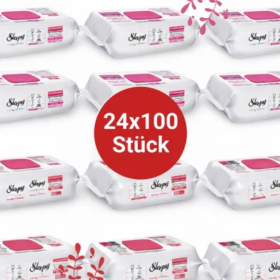 Produktbild von Sleepy Easy Clean Oberflächenreinigungstücher – 12x100 Kirsche + 12x100 Lilium | Staubmagnet