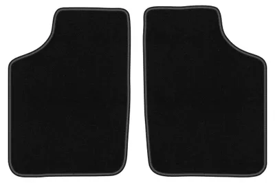 Obrázok produktu pre Predné velúrové koberce pre: Opel Corsa A 1982-1993 (hatchback) – 2 ks, čierne, na mieru – Wielganizator BASIC