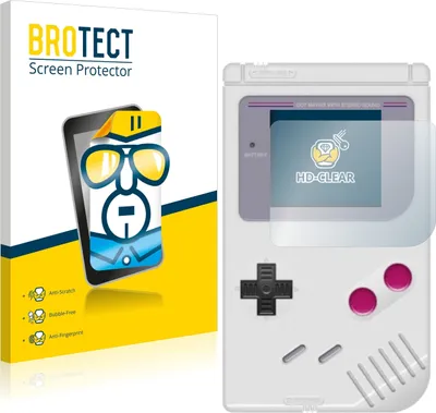 Produktbild von 2x Für Nintendo Gameboy (1989) Schutzfolie BROTECT Displayschutz Display Schutz Folie Klar Transparent
