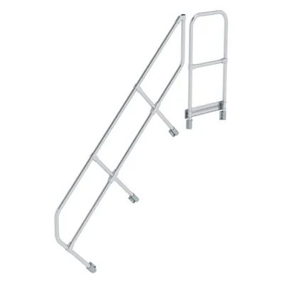 Produktbild von Günzburger Steigtechnik zweiter Handlauf für Treppe mit Plattform 45° mit 7 Stufen - 600507