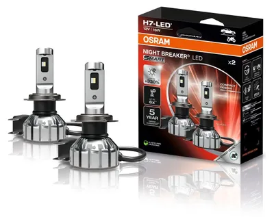 Productafbeelding van OSRAM NIGHT BREAKER LED SMART, LED-vervangingslamp H7, voldoet aan de Duitse wegverkeersvoorschriften (StVZO), (verpakking: 2 stuks in een platte doos)