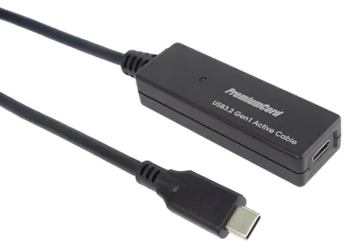 Produktbild von PremiumCord USB-C Repeater Verlängerungskabel Stecker-Buchse, 5Gbps 5m