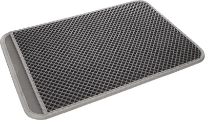 Productafbeelding van Flamingo kattenbakmat, rechthoekig, grijs, afmetingen: 61 x 41 x 1,3 cm