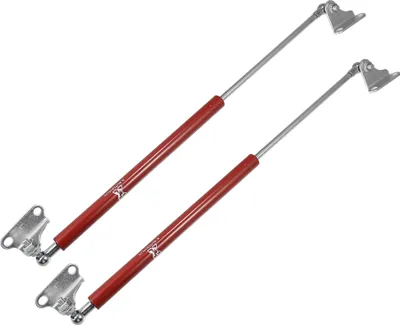Produktbild von 2 Stücke 300N / 30KG Gasdruckdämpfer Gasdruckfeder/Kompressionsfeder Scharnier Türheber Universal Hydraulische Gasfeder mit L Halterungen 20 Zoll rot