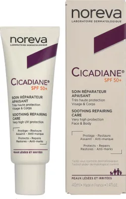Produktbild von Noreva Cicadiane Soothing Repairing Care SPF50+ 40 ml