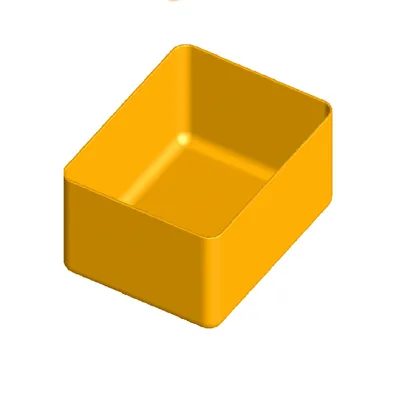 Produktbild von Box für Schubladen und Organisatoren, 117x90x64mm, Gelb