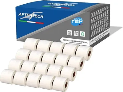 Imagen del producto de 20 rollos de 220 etiquetas adhesivas térmicas, de 101 mm x 54 mm, para etiquetadora Slp. (10 cm x 5 cm)