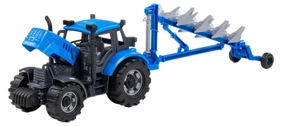 Produktbild von Traktor Spielzeug Cavallino blau mit Pflug Maßstab 1:32 Bauernhof