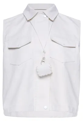 Produktbild von Damen Weste beige Größe M mit Reißverschluss und Druckknöpfen, aufgesetzte Taschen