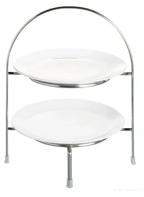 Tafeletagere 2-stufig 28 cm, Metall, rund
