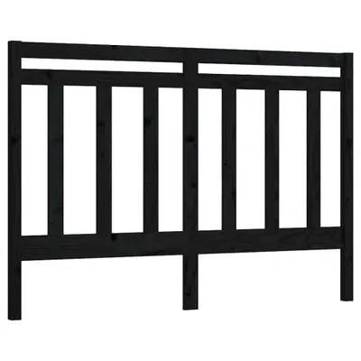 Image de vidaXL Tête de lit noir 126x4x100 cm pin massif