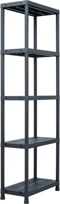 Zdjęcie produktu dla vidaXL Półki magazynowe 2 szt. czarne 125 kg 60 x 30 x 180 cm plastik