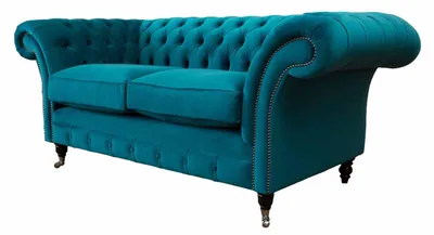 Produktbild von Chesterfield 2 Sitzer Couch Polster Sitz Textil Stoff Couchen Sofa Neu