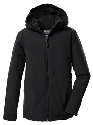 Productafbeelding van Killtec jongens outdoorjas/functionele jas met capuchon, model KOW 221 BYS JCKT, zwart