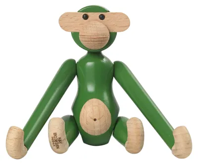 Obrázok produktu pre Kay Bojesen - Drevená figúrka opice mini V: 9,5 cm, vintage zelená