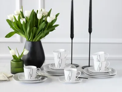 Produktbild von CreaTable, 19505, Amelie Piazza, Kaffeeservice 18-tlg, Porzellan