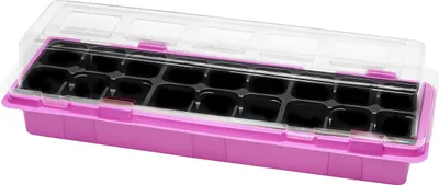 Produktbild von Garronda Mini Gewächshaus Anzuchtkasten Pflanzen im Innenbereich Anzuchttöpfe GD-0043 (47x16 cm; Rosa, 1 Stück)