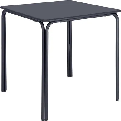 Image de Table carrée en acier Bolero Adeline 700 mm bleu ardoise