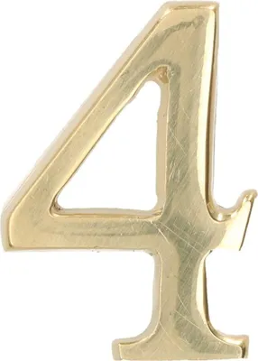 Obrázok produktu pre KOTARBAU® Číslo "4" samolepiace 5 cm mosadzné na vchodové dvere