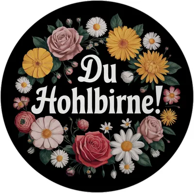 Produktbild von Du Hohlbirne Blumensprache Magnet mit Flaschenöffner rund