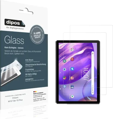 Image de 2x Protection ecrán pour Pritom M10 Tab 10 Plus Verre souple Film Protecteur 9H dipos