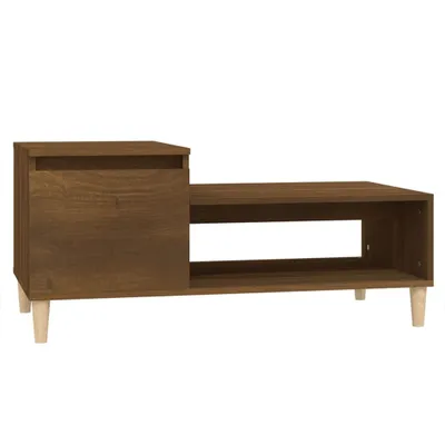 Immagine prodotto di Tavolino in rovere marrone 100x50x45 cm materiale a base di legno