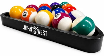 Image de John West Triangle pour billes de billard 57 mm bois noir