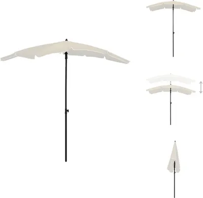 Produktbild von vidaXL Sonnenschirm mit Mast 200x130 cm Sandfarben -  Sonnenschirme & Sonnenschutze