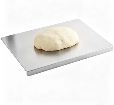 Immagine prodotto di Omgoods - Piano di lavoro in acciaio inossidabile - 40 x 30 cm con bordi rialzati