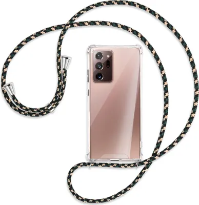 Produktbild von Handykette Backcover-Schutzhülle mit Band (Metall silberfarben) für Samsung Galaxy Note20 Ultra 4G,5G (N985,N986) - camouflage
