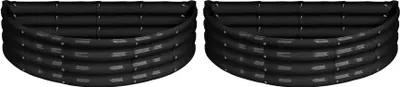 Produktbild von Halbrunde Hochbeete aus verzinktem Stahl – 120 cm x 60 cm – Anthrazit – 2er-Pack