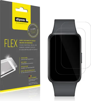 Produktbild von 2x Schutzfolie für Samsung Galaxy Fit 3 Folie, 100% Displayabdeckung, dipos Flex