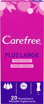 Zdjęcie produktu dla Carefree Plus Large Light Scent, wkładki higieniczne 20 szt.