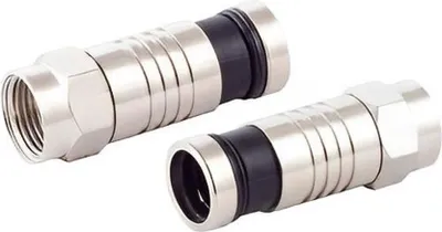 Produktbild von S-Impuls IEC-Kupplung auf F-Stecker, Metall, 1 Stk.