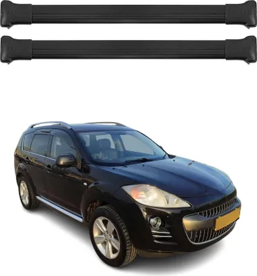Produktbild von Dachträger Grundtäger für Peugeot 4007 2007-2012 75kg Aluminium Schwarz 2 tlg