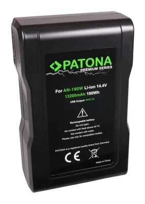 Produktbild von Premium PATONA Akku für JVC AN-190W GY HM850E HM890E AN-190W GY-HM850E GY-HM890E V-Mount Gold Mountvon PATON