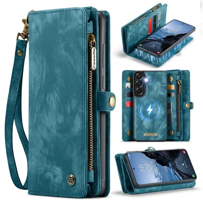 Produktbild von CaseMe 008 2-in-1 Klapphülle & Back Cover mit Brieftasche - Samsung Galaxy A57 Hülle - Blau