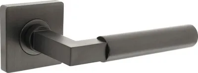 Produktbild von Türdrücker auf Rosette Intersteel Baustil anthrazit matt 2 Stück