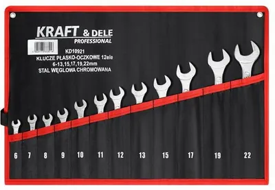 Obrázek produktu pro Klíče očkoploché Kraft&Dele KD10921, 12 ks