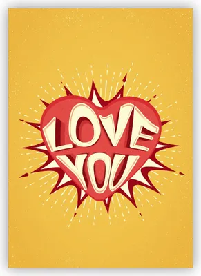 Produktbild von Coole Valentinskarte, rockige Liebeskarte mit Herz: Love you