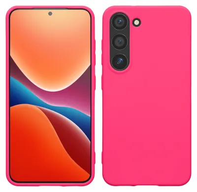 Produktbild von kwmobile Handyhülle für Samsung Galaxy S23 Hülle - TPU Case - Kabelloses Laden - Schutzhülle Cover in Neon Pink