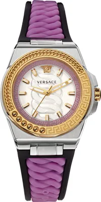 Produktbild von Versace VEHD00220 Chain Reaction silber gold pink schwarz Armband Uhr Damen NEU