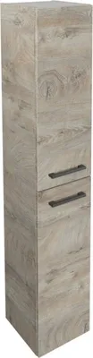 Produktbild von FACKELMANN Hochschrank Oxford / Badschrank mit gedämpften Scharnieren / Maße (B x H x T): ca. 30 x 162 x 31,8 cm / Schrank fürs Bad mit 2 Türen / Türanschlag frei wählbar / Korpus & Front: Braun hell