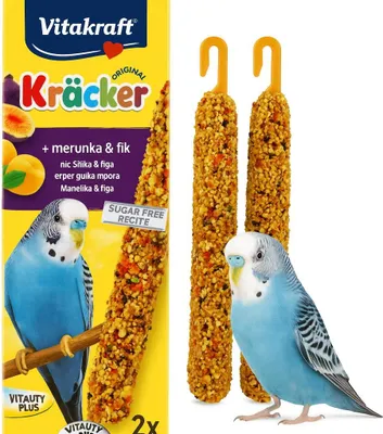 Zdjęcie produktu dla Vitakraft Kräcker Original morela & figa - kolby dla papug falistych 2 szt (60 g)