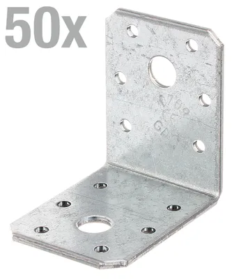 Zdjęcie produktu dla Alberts 835453 Łącznik kątowy, ocynkowany metodą Sendzimira, 60 x 60 x 45 mm, zestaw 50 sztuk
