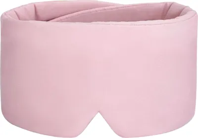 Produktbild von Lichtundurchlässige rosa Schlafmaske – Handgefertigte Baumwoll-Augenmaske für den Schlaf, Augenschutz für Damen, Herren und Mädchen, weich und atmungsaktiv, verstellbar, mit Reisebeutel, ideal für die Reise, perfekter Begleiter für die Nacht